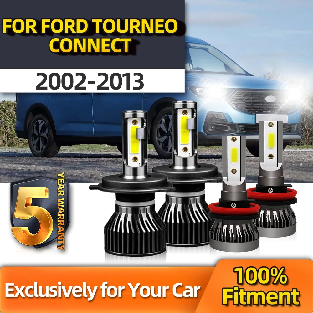 

Crossfox 120W 20000LM 4x Combo Beam LED Headlight High&Low All In One H4 Fog Light H11 Bulb For Ford Tourneo Connect 2002-2013