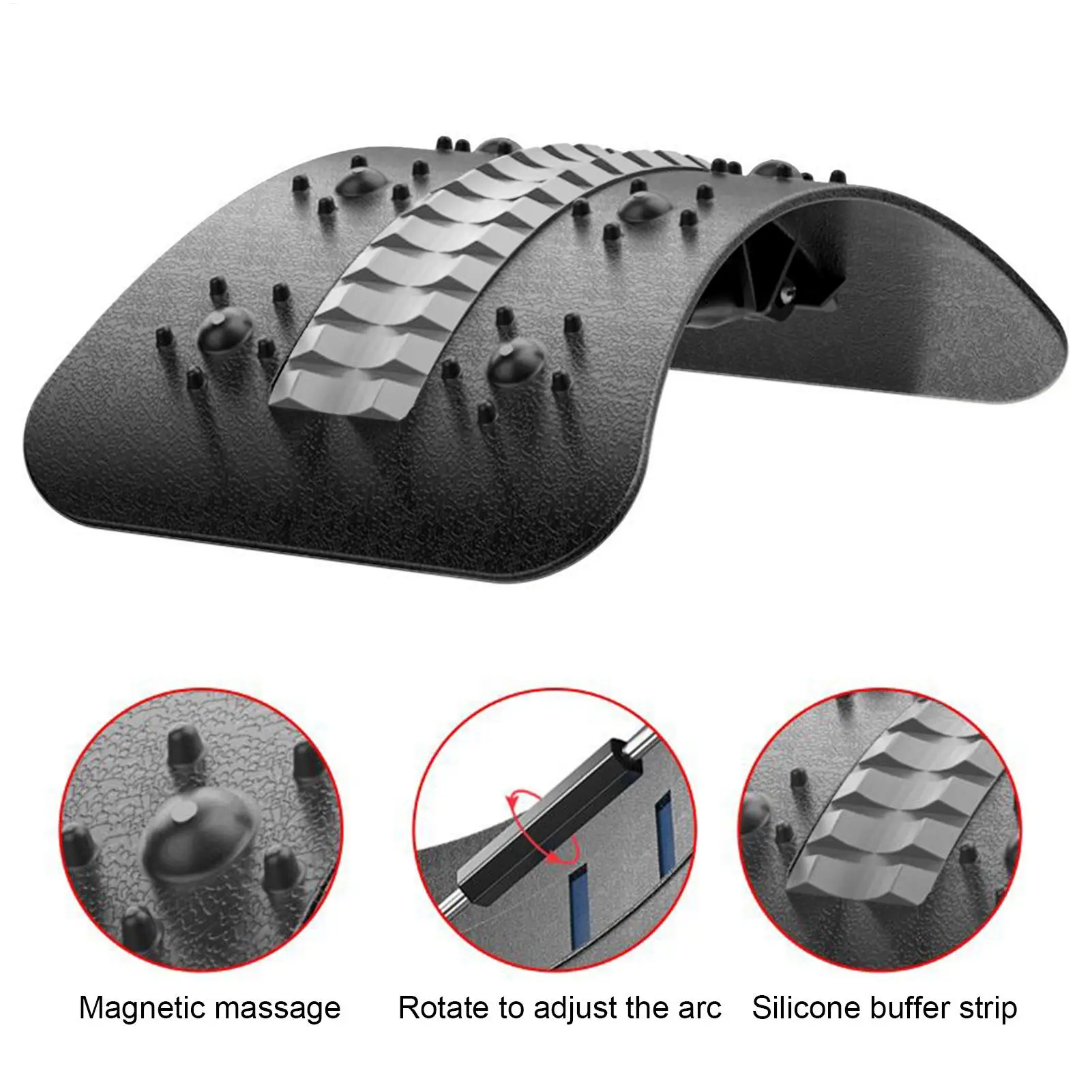 Back Stretcher Adjustable Back Stretcher Massager Waist Support Relieving Board Lower & Upper Back Support for Workout Recovery