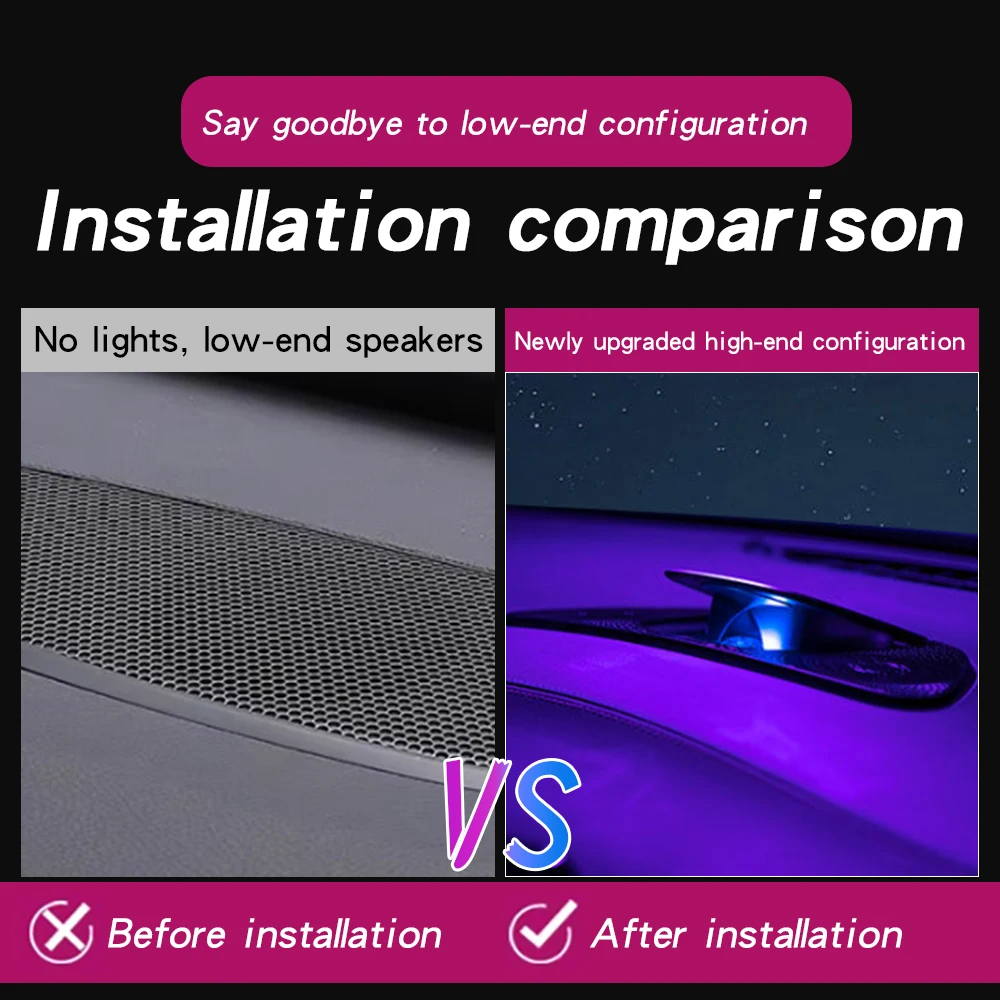 BYD 씰 06 DM-i EV, 한 EV, DMi 씰 U, DMi 센터 오디오 업그레이드 차량용 스피커 (앰비언트 LED 라이트 트위터 포함)