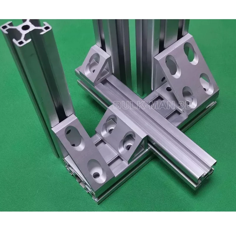 Silver 2020 3030 4040 4545 4590 2040 3060 4080 Aluminum Profile Right Angle Triangle Block Triangle Connector Bracket