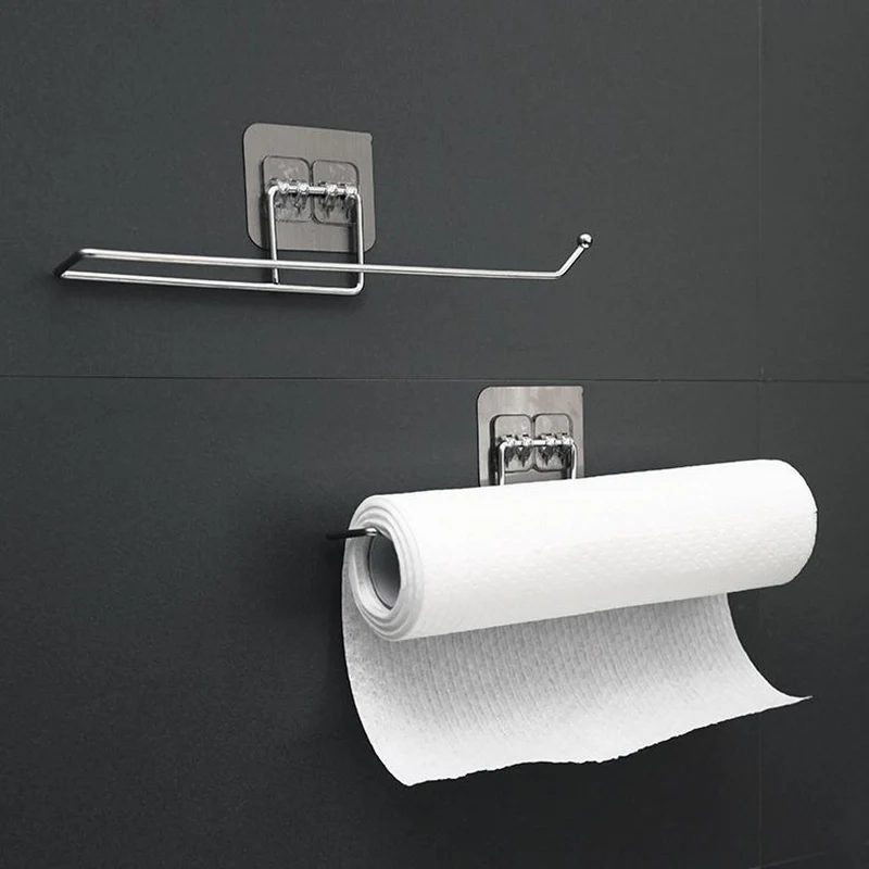 Storage Rack Paper Towel Holder Toilet Paper Holder Towel Holder Kitchen Accessories Toilet Paper Holder Towel Storage Rack Wall Hanger Kitchen Tissue Bath Storage Rack Bathroom Towel hanger
