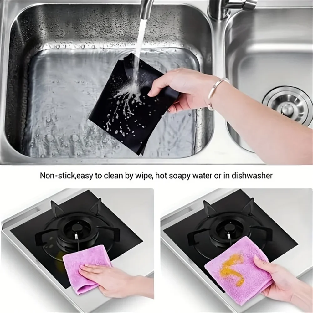 Stove Protector Cover Liner Gas Stovetop Burner 4/8PCS Kitchen Accessories Mat