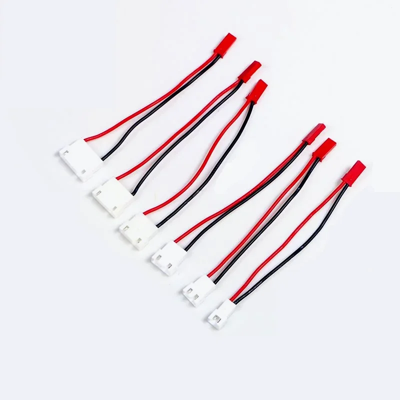 Câble de charge RC 6S JST 5 pièces, adapté pour batteries LiPo, isolants colorés rouge et noir.