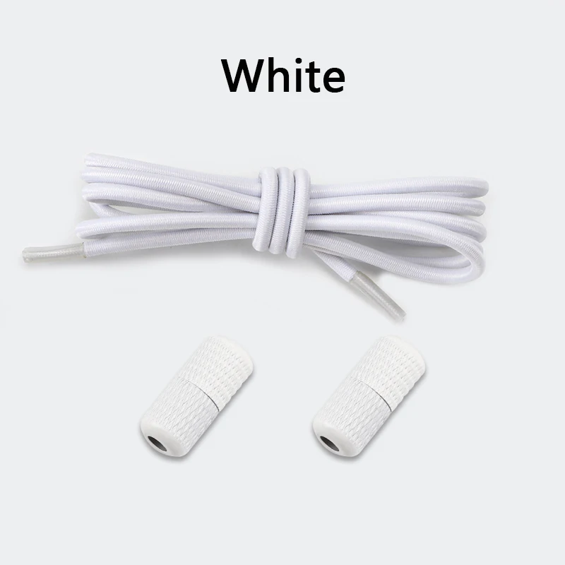 No-Tie Elastic Round Shoelaces for Sneakers - Quick and Easy Rubber Bands for Kids and Adults