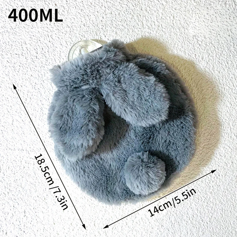 Description Picture 6 of item2000ml Hot-water Bag Cover Plush Hot Water Bottle Protecter Soft Hand Warmer Portable 400ml Hot-water Bag Winter Warming Product