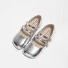 2024 Spring Autumn Korean Children Casual Leather Shoes Fashion Little Girl Soft Comfortable School Princess Birthday Party Shoe 3