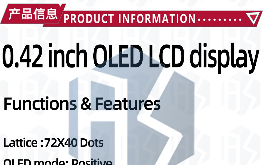 0,42" 0,42 Zoll weißes OLED-Display LCD-Modul 72X40 serieller Bildschirm weiße Farbe I2C IIC/SPI-Schnittstelle SSD1315 72*40 für Arduino – Detail 21