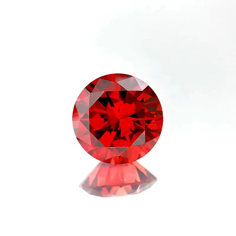 0.5-3Ct Pink Blue Red Champagne Yellow Color Vvs Round Cut Moissanite Loose Stones 3Ex 8H8A Lab Diamond Gemstone Pass Tester