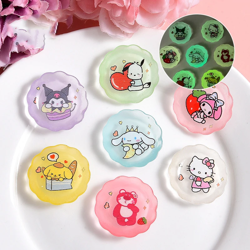 

10Pcs Kawaii Sanrio My Melody Hello Kitty Diy Accessories Anime Kuromi Cute Cartoon Cinnamoroll Hairpin Patch Toy for Girls