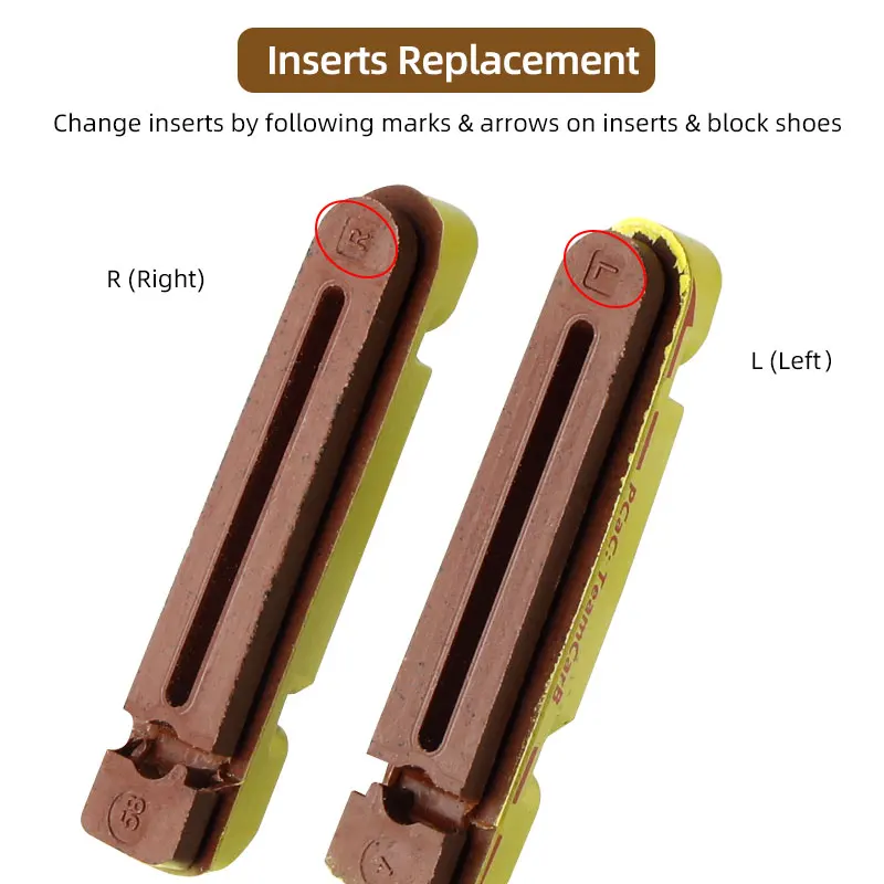 Brake Pads 1/2/4/10 Pair Inserts for Carbon Rim Friction Braking Road Folding BMX Bike C V Clamp Block Cork Composite All Weather
