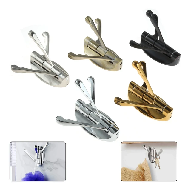 Gold Triple Wall Hooks High Quality Swing Folding Arm Wall Mount Zinc Alloy  Clothes Towel Hanger for Hanging Towels Hats Coats - AliExpress