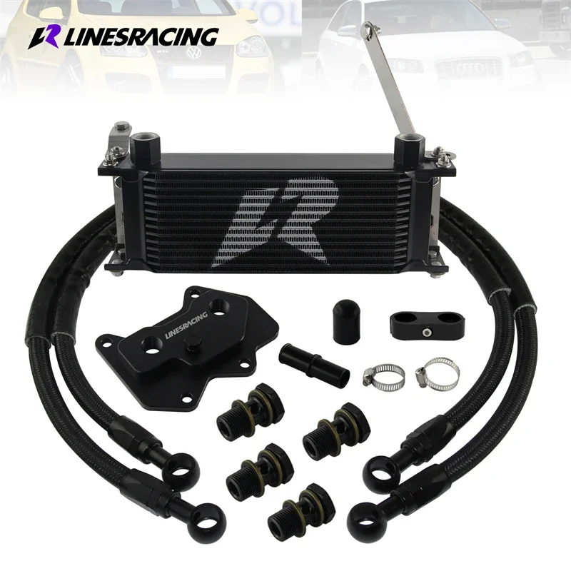Kit Radiatore Olio In Alluminio A 14 File Per Vw Golf R Gti Mk5 Mk6 03-08 E Audi A3/S3 06-08 Ea113 Bolt On Upgrade Billet