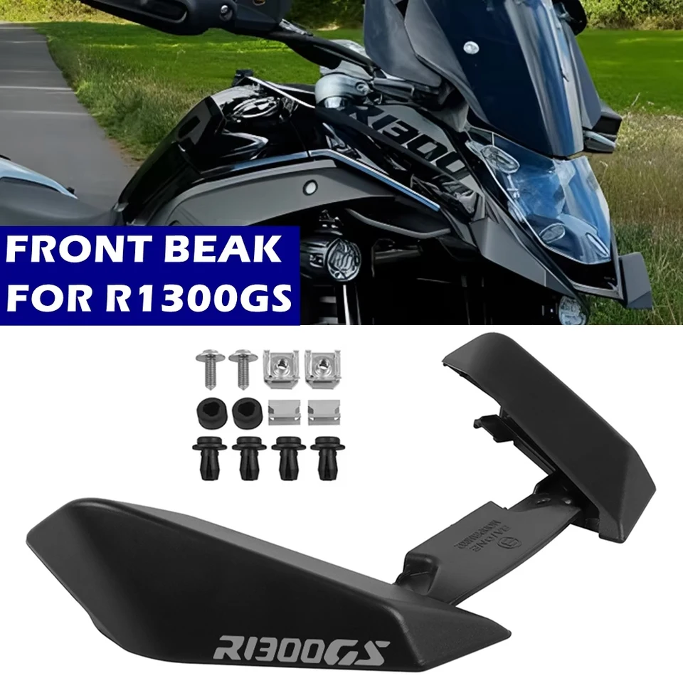 Aileron Aérodynamique Pour BMW R1300GS (2023-2024) - Extension Bec Avant, Protection Cône Noir - 10