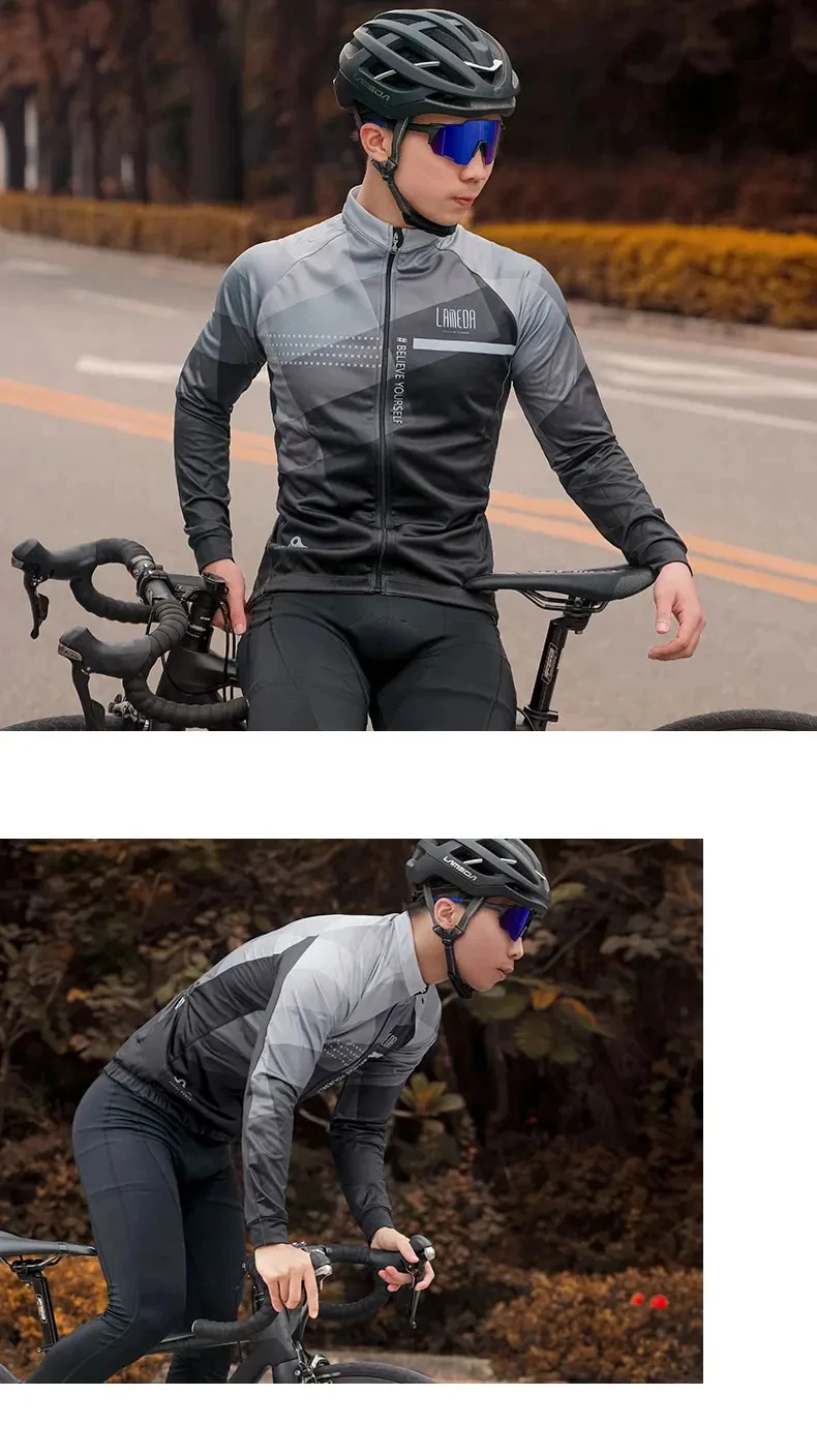 Description Picture 2 of itemLAMEDA Men's Biker Jacket Autumn Winter Cut Wind for Cycling Long Fleece Sleeve Cycling Mountain Bike Warm Men's Jacket