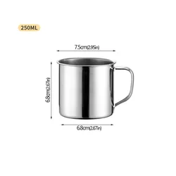 Portable Stainless Steel Travel Mug | Versatile Metal Cup for Coffee, Water, and Tea (250ml)