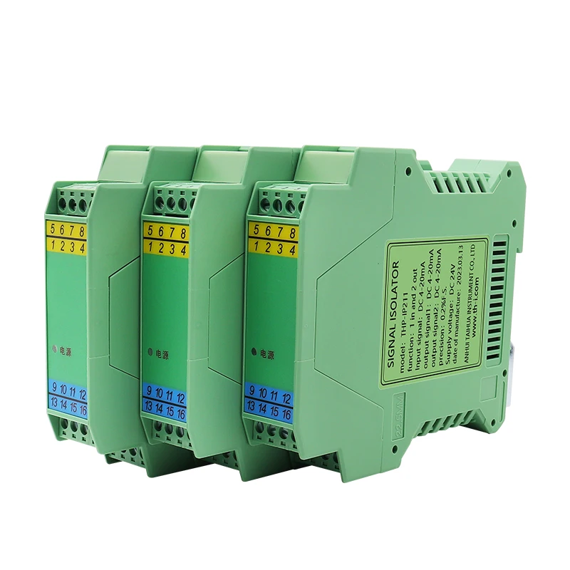 Enhanced Signal Converter and Isolator with Din Rail Mounting for Voltage and Current Adjustment