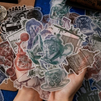 30PCS Time Cartographer Series Decorative Stickers Pack Vintage Object Material Sticker Scrapbooking Label Diary Journal Planner