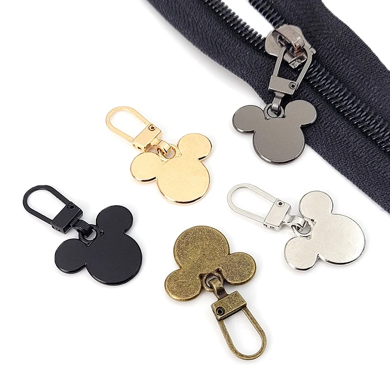 5Pcs Detachable Zipper Puller Tab Cartoon Multi-functional Bag School Bag Clothes Universal Zipper Alloy Head