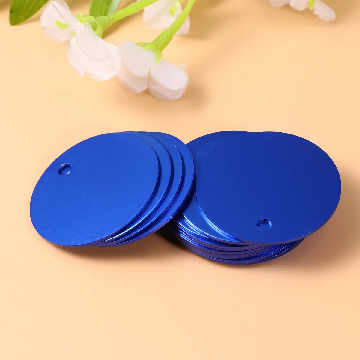 

Подвесная бирка из алюминиевого сплава для домашних питомцев, круглая пустая веревка для щенков, аксессуар «сделай сам» для питомцев