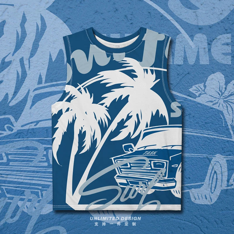 

Tropical Plant Coconut Tree 3D Printed Hawaiian Beach Tank Top For Men Clothes Funny Graffiti Graphic Vest Casual Vacation Tops