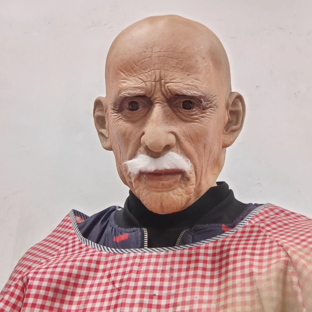 Realistic Old Man Latex Mask - Halloween Costume Party Prop