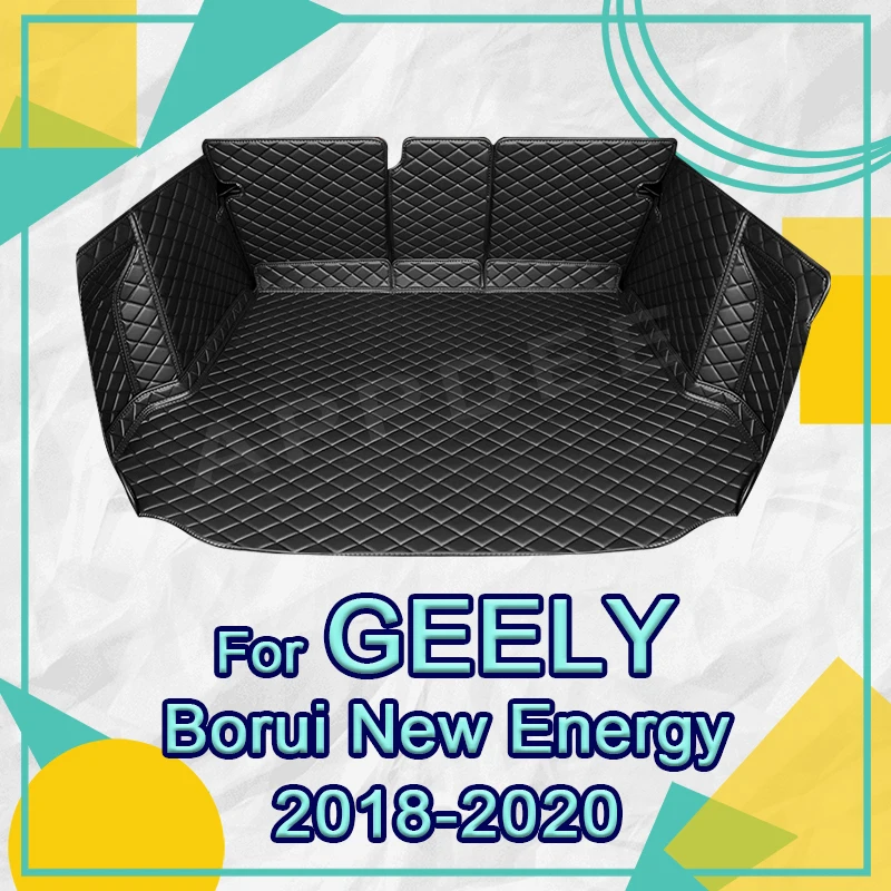 

Автомобильный коврик для багажника с полным покрытием для GEELY Borui New Energy 2018-2020 19, автомобильный коврик для багажника, аксессуары для защиты интерьера