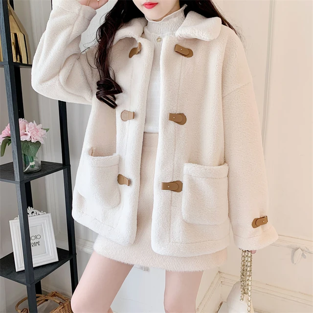 LINXIQIN Ropa Mujer 양털 코트: 고급스러운 편안함과 세련된 스타일의 조화