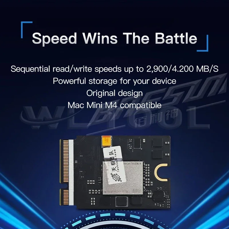 1TB/2TB SSD Kit for Mac Mini M4 PCIe 4.0 SD/K6B2 Plug & Play