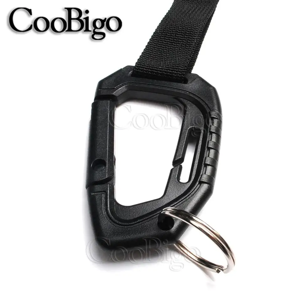 Holesto Set 5 Moschettoni Plastici Tattici - Carabiner Nero Chiusura A Molla Per Zaini E Escursionismo - Foto 9