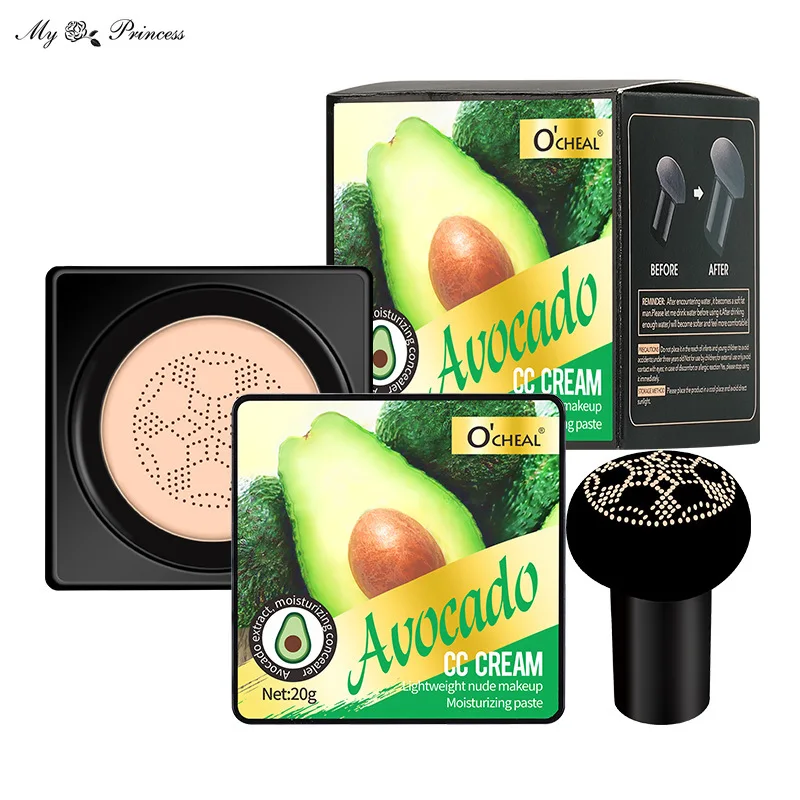 Magic Foundation Mushroom Head Air Cushion CC Cream Waterproof Brighten Foundation Cream Women Base Makeup Face Korean Cosmetics cc cream
