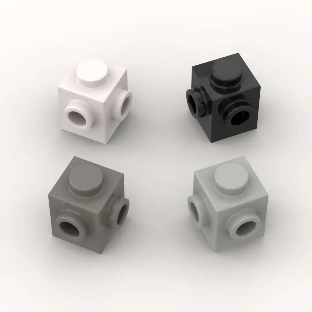 10PCS MOC 브릭 부품 26604 브릭 수정형 1x1(2개의 인접한 면에 스터드가 있음) 호환 빌딩 블록 입자 DIY 어린이 장난감