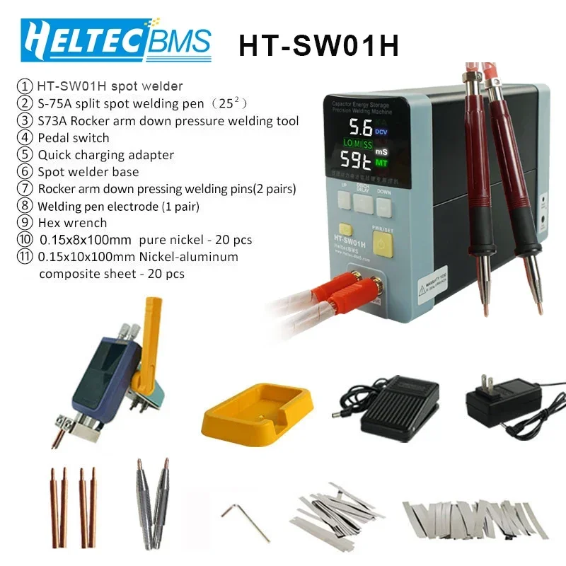 Lithium Battery Spot Welding Machine HT-SW01H 21KW 3500A High Power 18650/21700 Battery Spot Welder for battery 0.5mm thickness