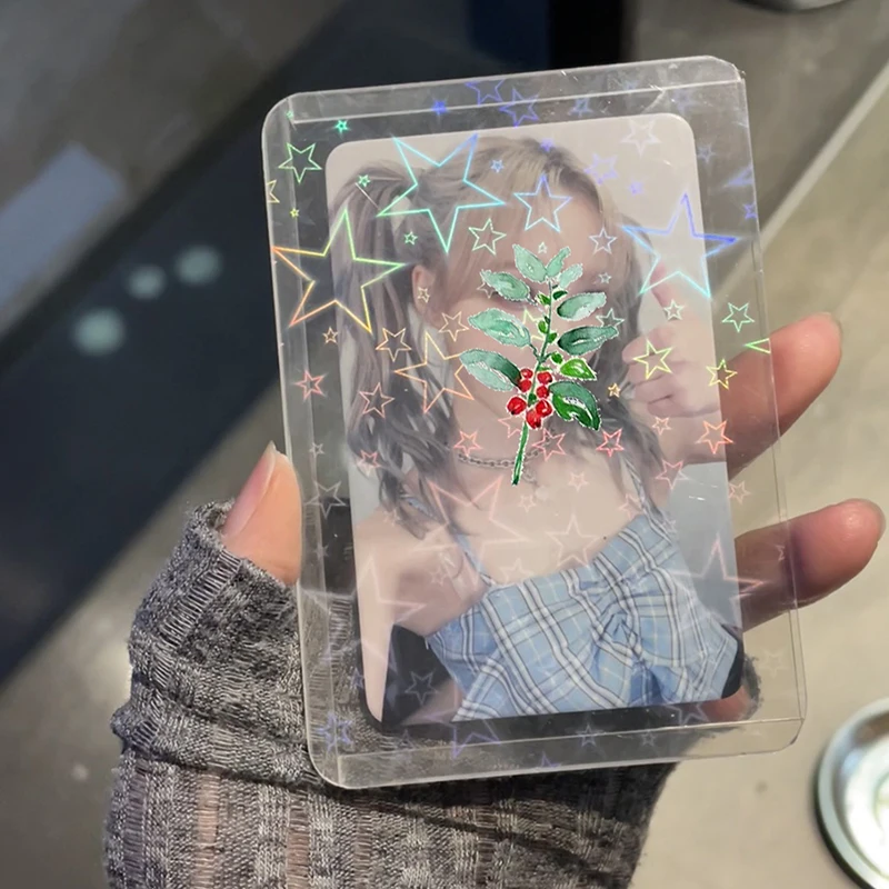 10pcs Star Love Heart Kpop Photocard Toploader Photo Card Sleeves Idol Photo Cards Protective Case 5