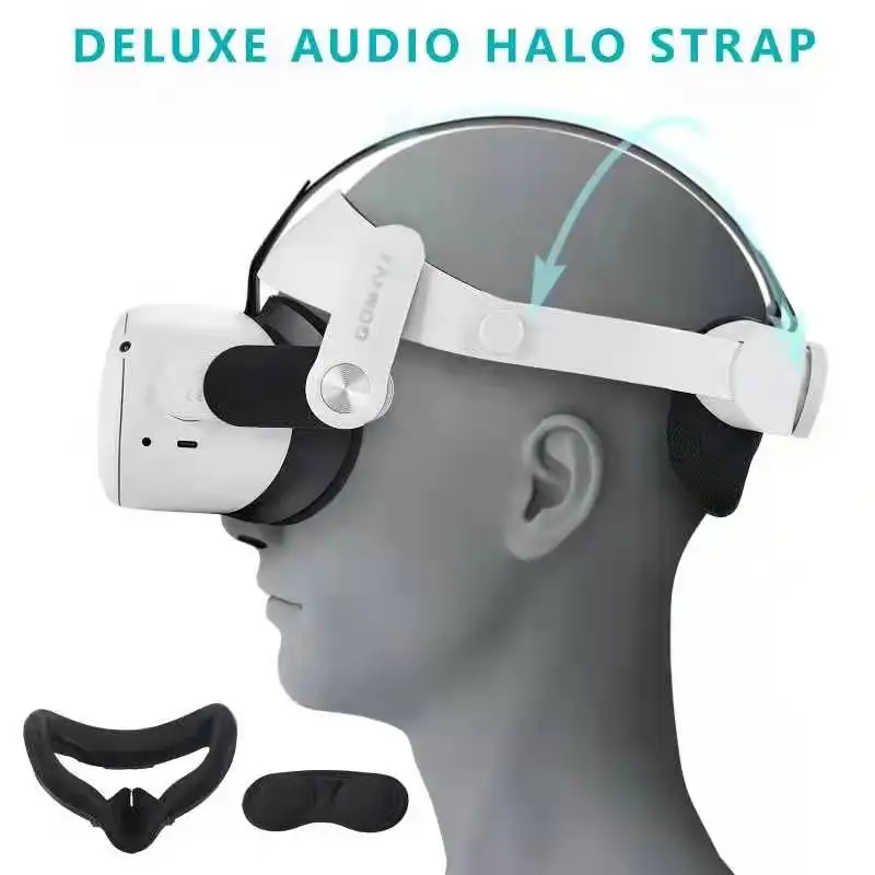 GOMRVR Head strap djustable for Oculus Quest 2 halo strap ,Increase Supporting forcesupport , comfort-oculus quest2 Accessorie