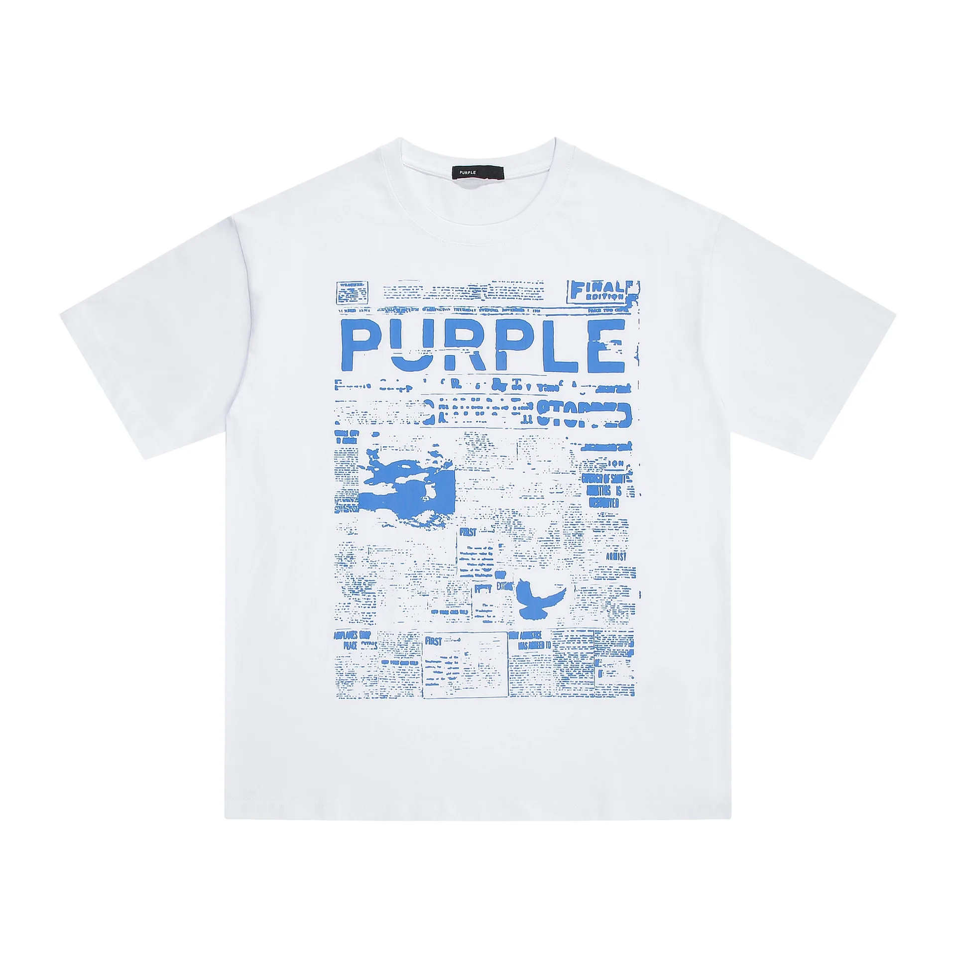 

Purple Brand 1:1 new 2024 summer Purple letters color printing large size loose short-sleeved T-shirt for men and women
