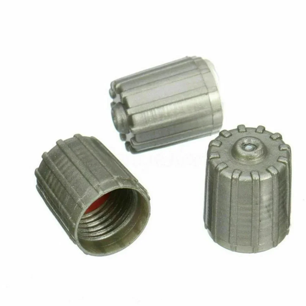 100Pcs Plastic Gray Car TPMS Tire Valve Stem Cap TPMS Tire Cap Exterior Parts Car Accessories For Cars Trucks Bikes Motorcycles tire valve caps tire valve cap