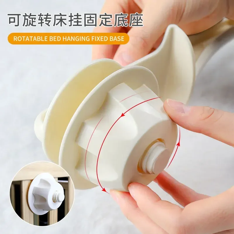 Baby Bed Bell Toy Holder White Rattles Bracket Mobile Crib Music Box Newborn Bell Crib Toy,The Holder Can Rotates 360 Degrees
