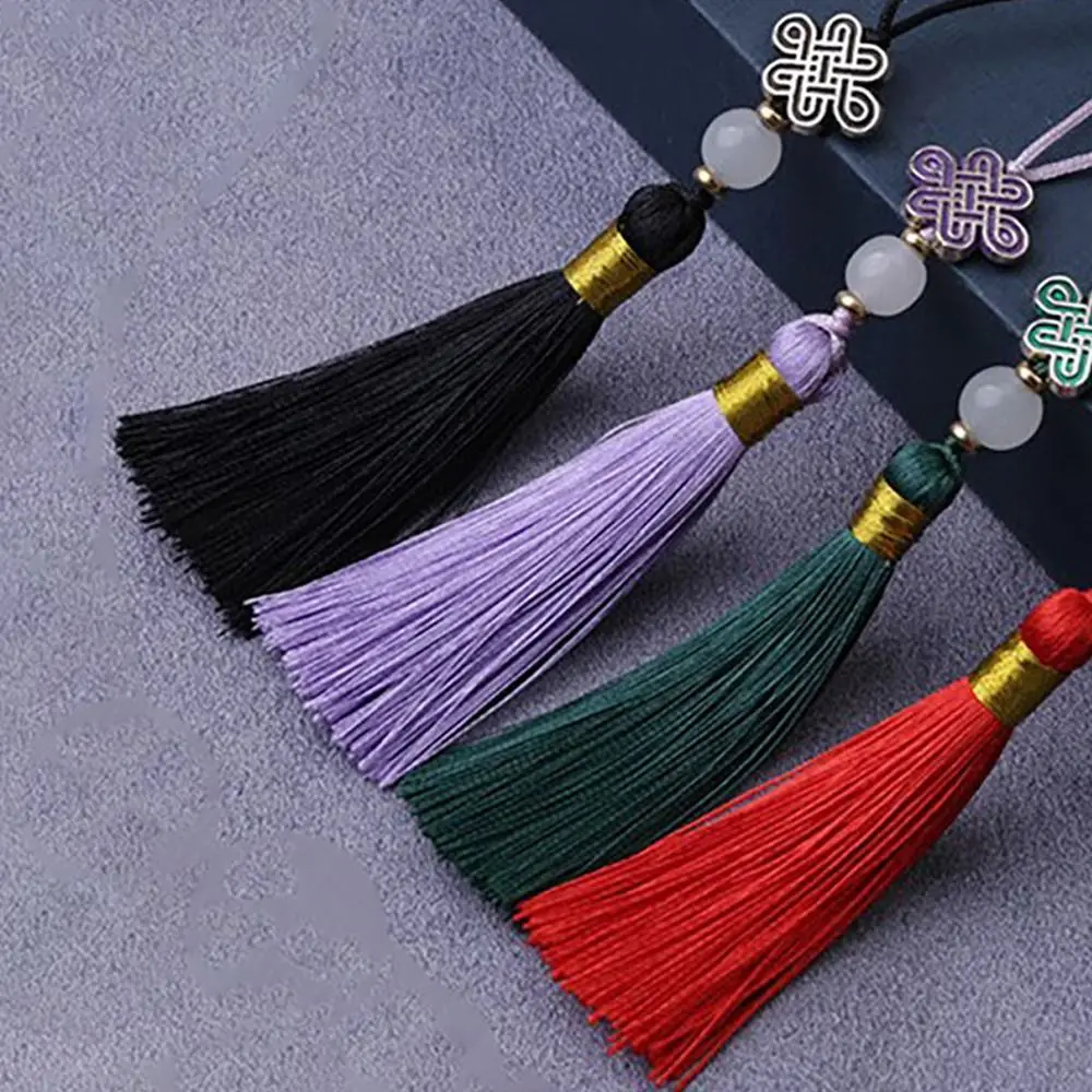 Colorful Chinese Knot Tassel Pendant Chinese style Hanging Decoration Bookmark Hanger Craft Tassel Phone Case Pendant