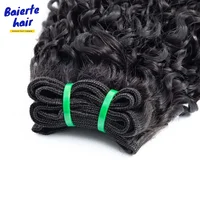 Extensions de cheveux humains bouclés Pixie 15A, lots de 3/4, cheveux vierges bruts, double trame 5