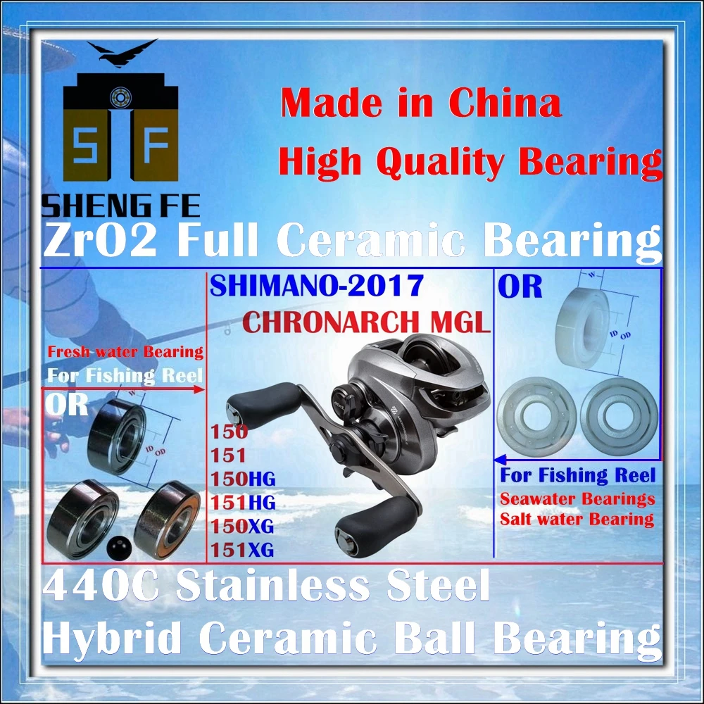 Ceramic Bearings For 2017 SHIMANO CHRONARCH MGL(150/151/150HG