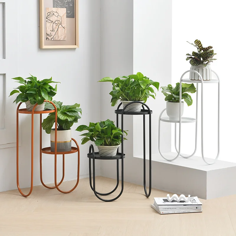 

Nordic Modern Plant Stand Creative Multilayer Plant Shelves Metal Iron Flower Stand Multi Scene For Rack For Plants