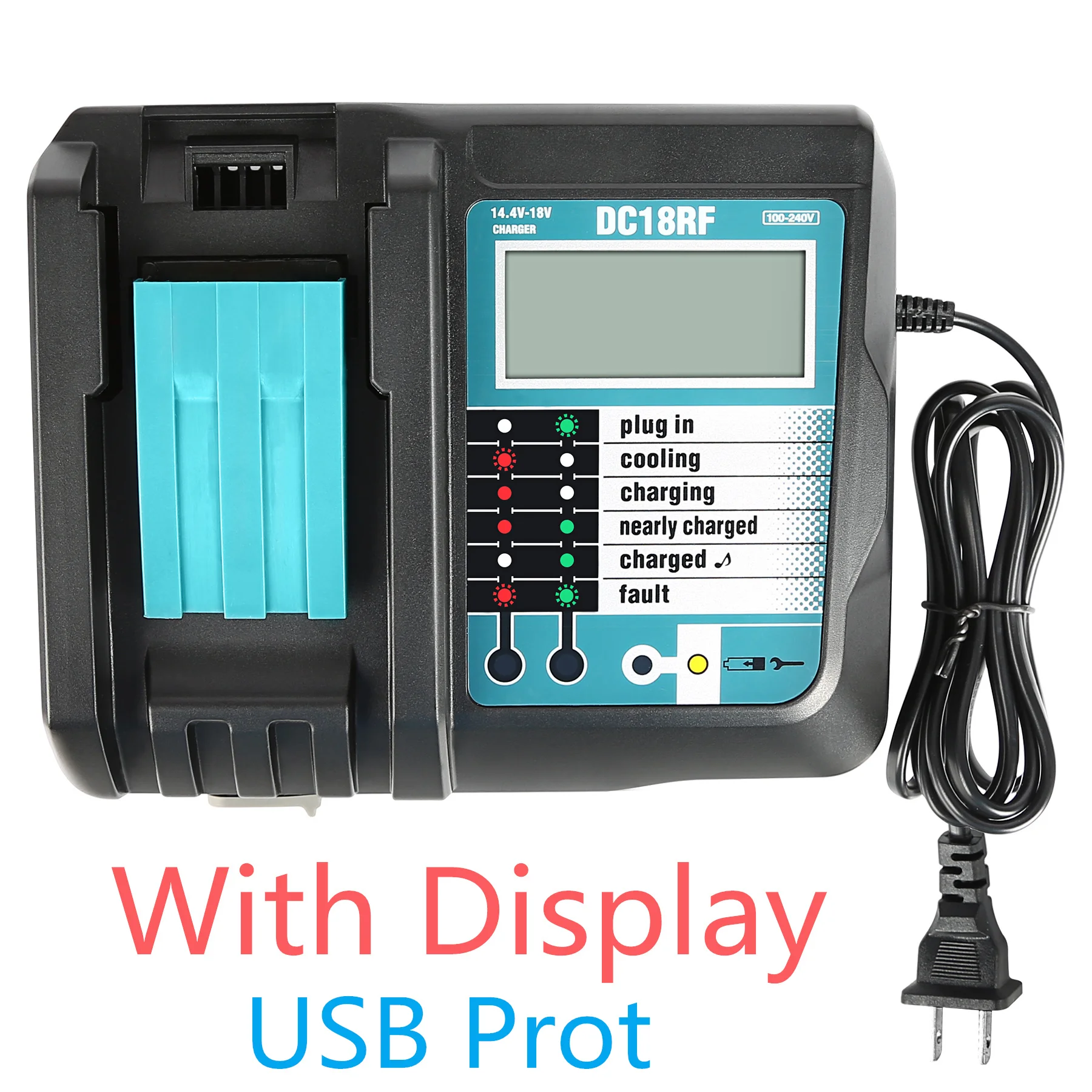 Зарядное устройство RSEB для литий-ионных аккумуляторов 14 4 В/18 в Makita DC18RF 6A BL1840 BL1830