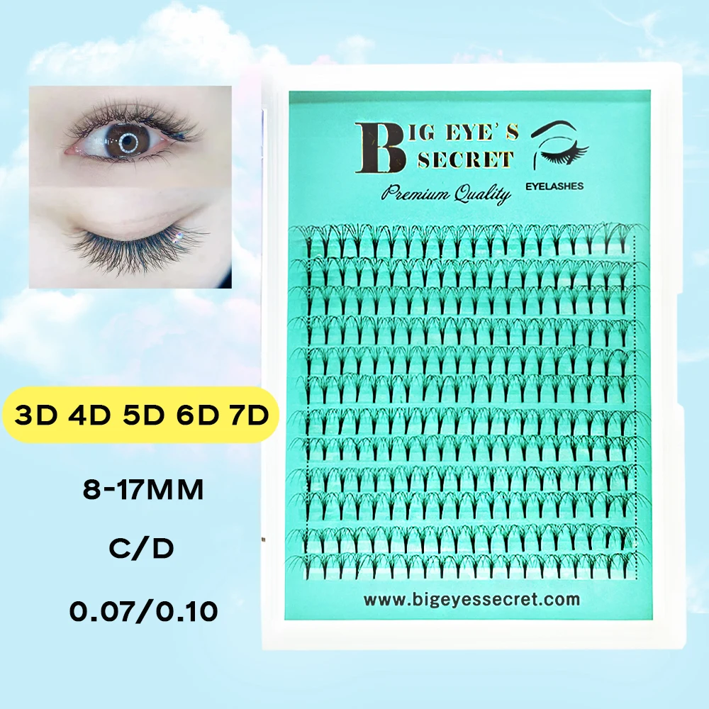 

Lashes 3D-7D Short Stem Volume Fans Eyelash Extension Russian Curly Volume Premade Fans Cilios Fake Eyelashes Makeup