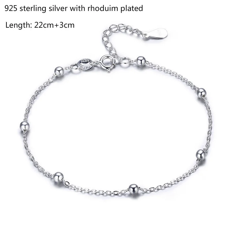 Anklet 925 Sterling Silver Cross Bead Chain For Women Foot Jewelry Leg Bracelet anklet bracelets,silver anklets,ankle chain