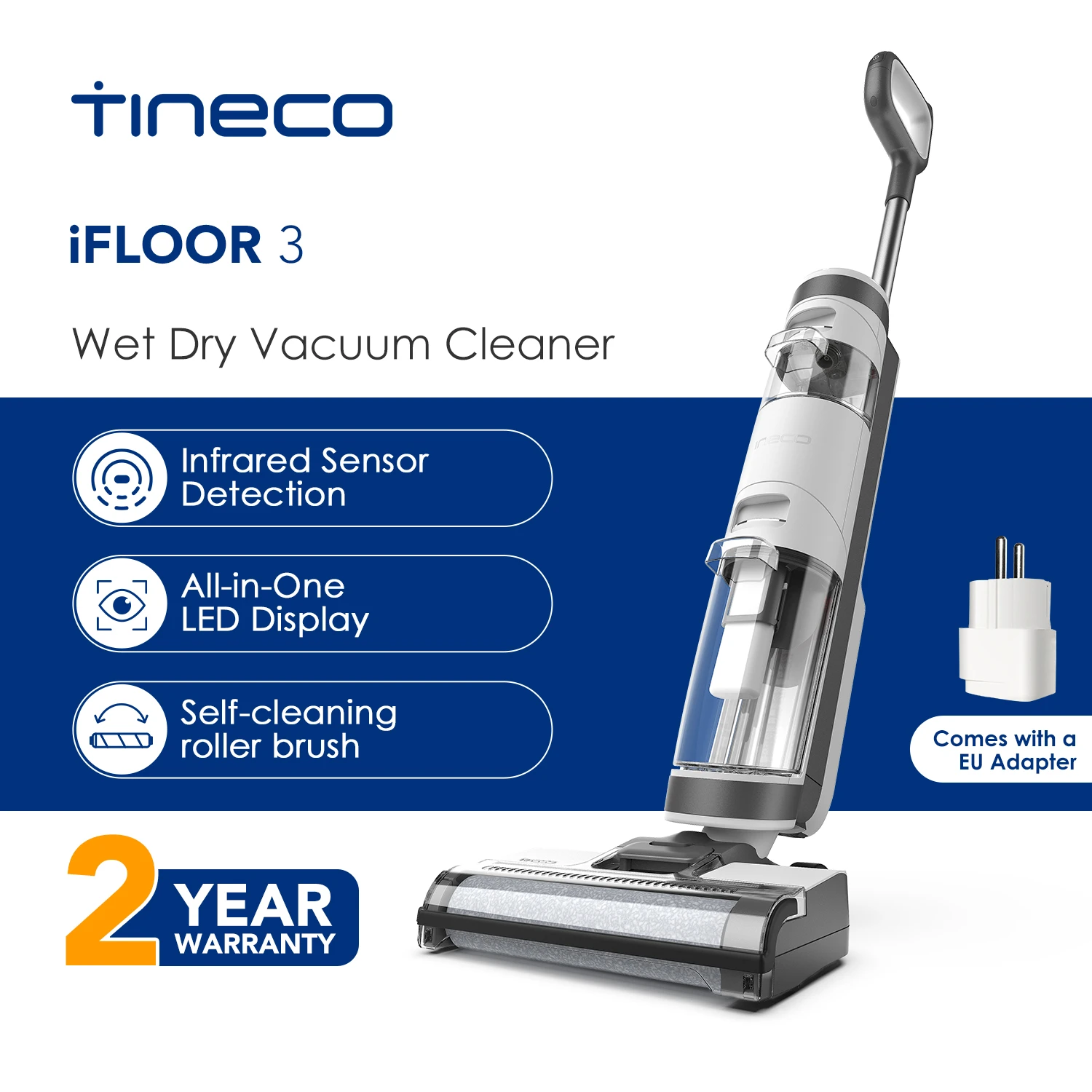 Tineco iFloor 3 UK EU Adaptador aspiradora en seco y húmedo / iFloor Breezelimpiador de suelo inalámbrico inteligente multisuperficie| AliExpress