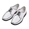 Europe Trend Black Dancer Shoe Popping Hip Hop Dance Suede Patent Genuine Leather Shoes Locking Poppin Performance Shoes White 2
