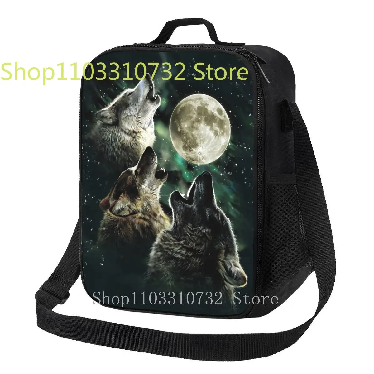 

Three Wolf Moon By Antonia Neshev DecalGirl Insulated Lunch Bags for Portable Cooler Thermal Food Bento Box Kids School Children