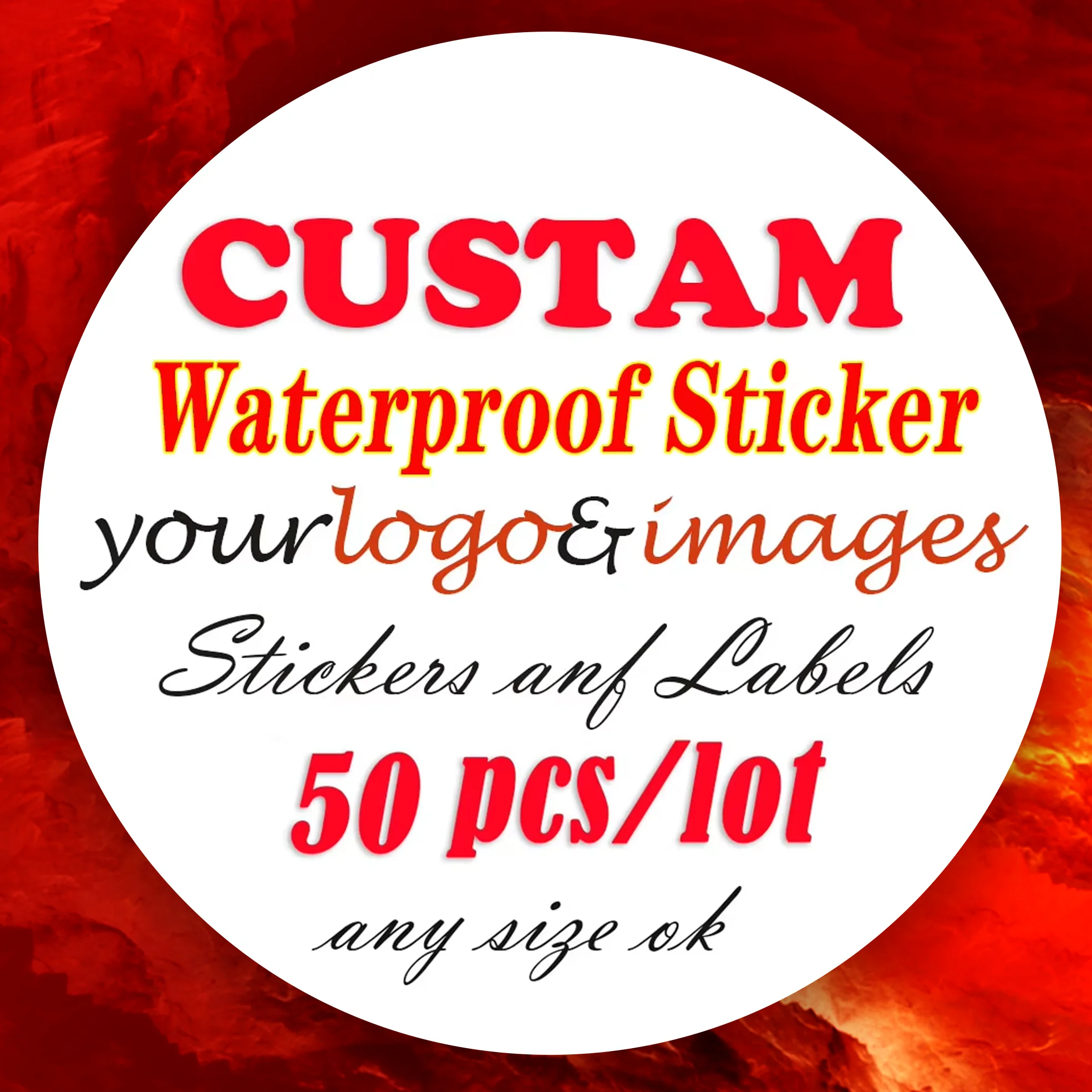 Stickers company personalized labels waterproof design your own labels birthday wedding stickers 45-50pcs