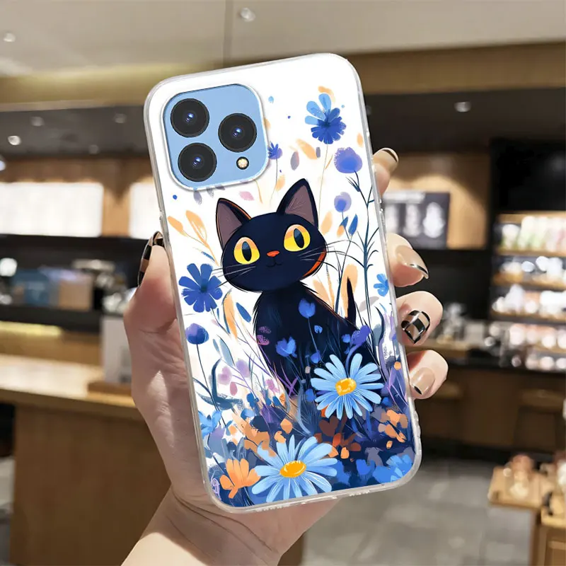 Luxury Transparent Shockproof Silicone Phone Case with Marble Flower Design