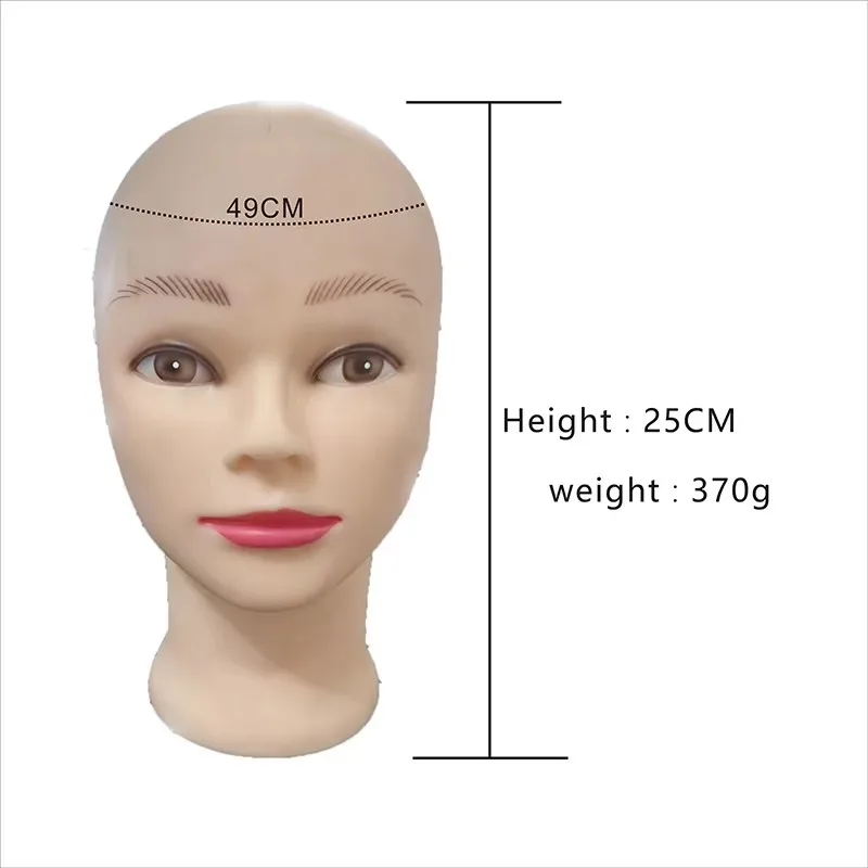 1pc Wig Head Soft Teaching Head Female Mannequin Head For Making Wigs Display Wigs Manikin Head Training Head without Hair